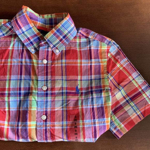 Polo Ralph Lauren Other - POLO New Plaid Cotton Oxford short sleeved Shirt
